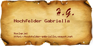 Hochfelder Gabriella névjegykártya